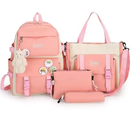 Mochila escolar para adolescentes, conjunto de 4 piezas✨🎒