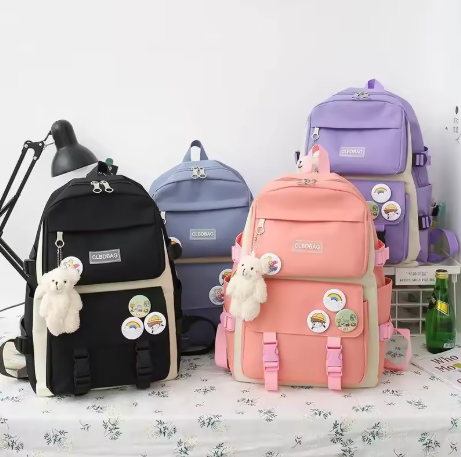Mochila escolar para adolescentes, conjunto de 4 piezas✨🎒