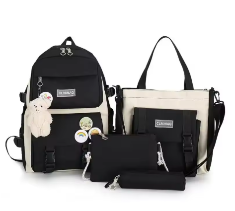 Mochila escolar para adolescentes, conjunto de 4 piezas✨🎒