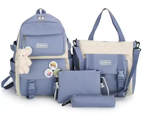 Mochila escolar para adolescentes, conjunto de 4 piezas✨🎒